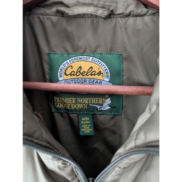 Cabelas Premier Northern Hunting Goose Down Puffer Jacket Mens M Army Green - Picture 4 of 12